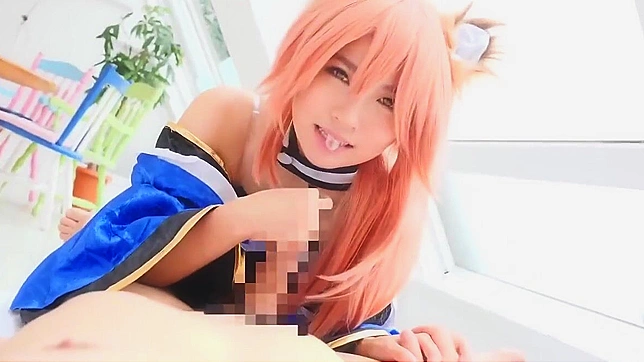 Introducing the Luscious Aoi Kururugi in a Mesmerizing Fox Cosplay!