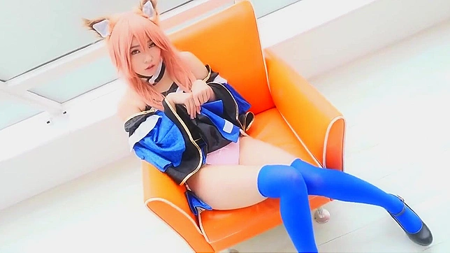 Introducing the Luscious Aoi Kururugi in a Mesmerizing Fox Cosplay!