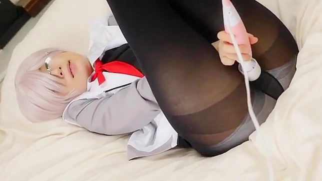 this Japanese Cosplayer in Pantyhose!