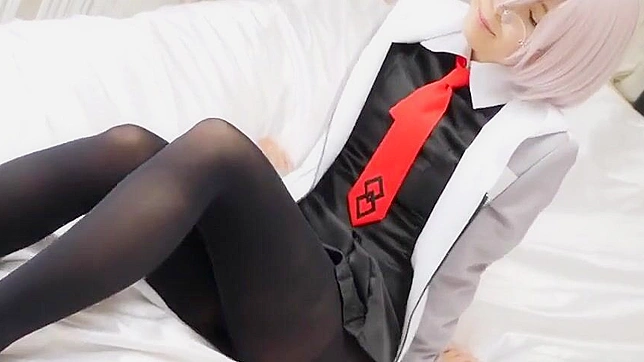 this Japanese Cosplayer in Pantyhose!