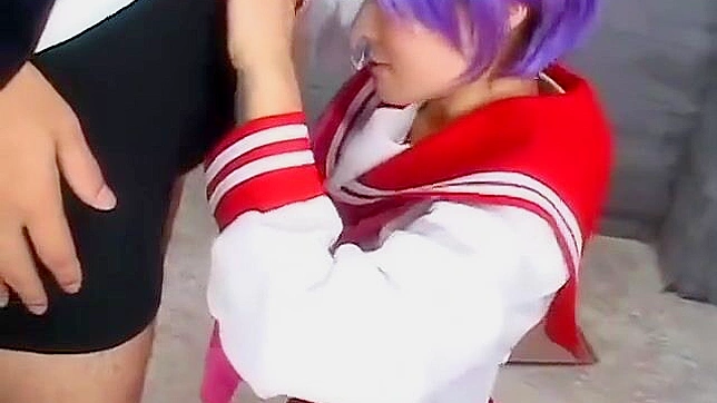 Cum Worship the Alluring Lucky Star Tsukasa with Her Seductive Blowjob!