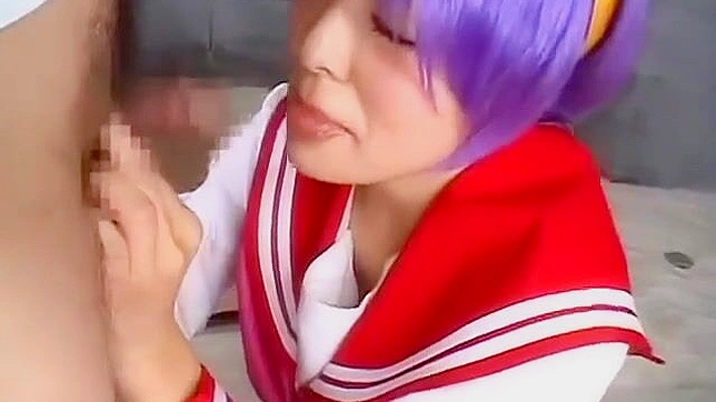 Cum Worship the Alluring Lucky Star Tsukasa with Her Seductive Blowjob!