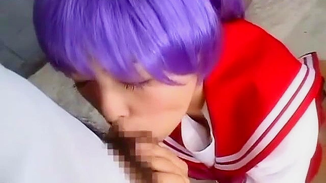 Cum Worship the Alluring Lucky Star Tsukasa with Her Seductive Blowjob!