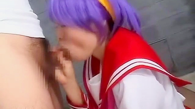 Cum Worship the Alluring Lucky Star Tsukasa with Her Seductive Blowjob!