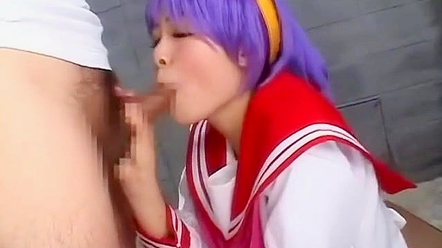 Cum Worship the Alluring Lucky Star Tsukasa with Her Seductive Blowjob!