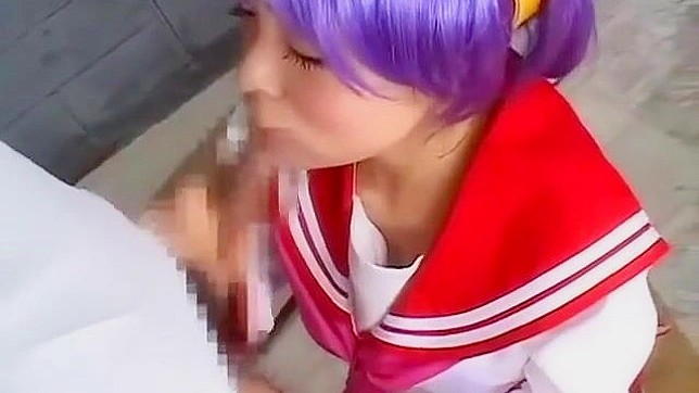 Cum Worship the Alluring Lucky Star Tsukasa with Her Seductive Blowjob!