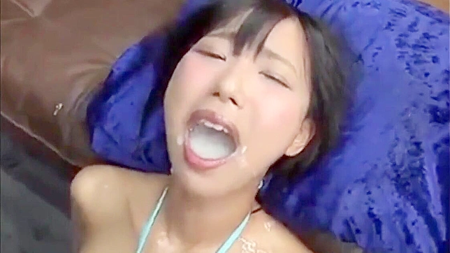 Tsubaki's Ultimate Bukkake Cum Swallow Show - Japanese Beauty at Her Best!