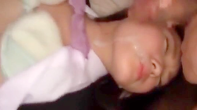 JAV Goddess's Luscious Mouth Filled with Cum - Must-Watch!