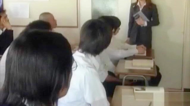 JAV Babe ~ A Delightful Japanese Teacher's Bukkake