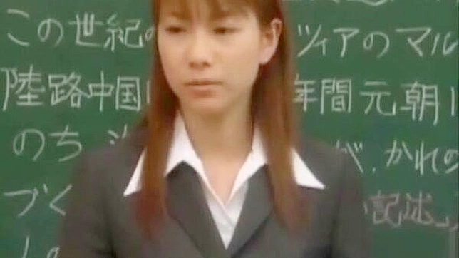 JAV Babe ~ A Delightful Japanese Teacher's Bukkake