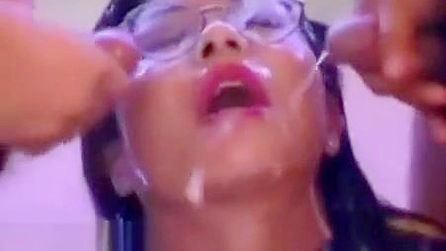 Japanese Beauty Gets a Powerful Facial Bukkake!