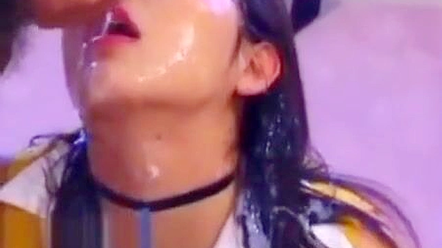 Japanese Beauty Gets a Powerful Facial Bukkake!