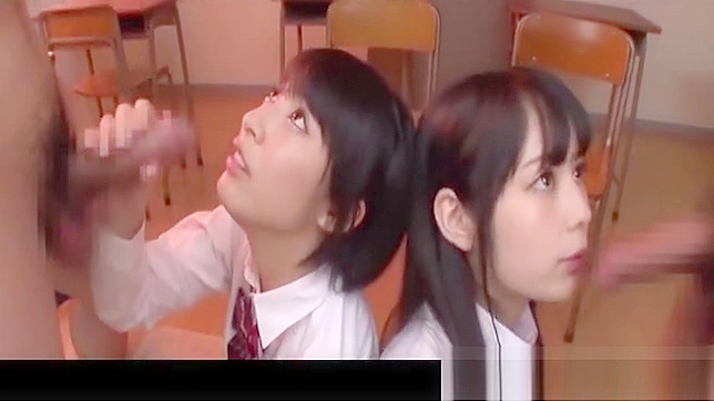 Japanese Schoolgirls Go Wild! Deep Throat BJ, Cum Swallowing, and Bukkake