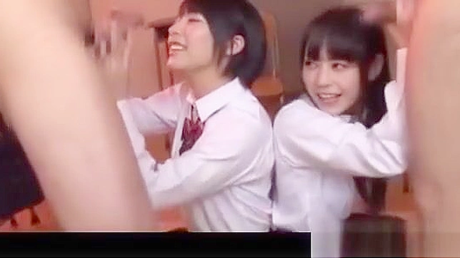 Japanese Schoolgirls Go Wild! Deep Throat BJ, Cum Swallowing, and Bukkake