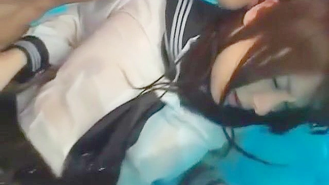 Teen Sensation ~ 18+ Year Old seducing in Pool wearing School Uniform!