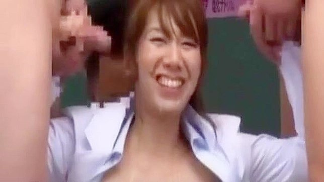 JAV Dream ~ Luscious Teacher Gets a Bukkake Surprise