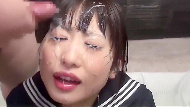 Japanese beauty gets drenched in hot cum- PMV or Japanese babe loses it to a massive cumshot- PMV