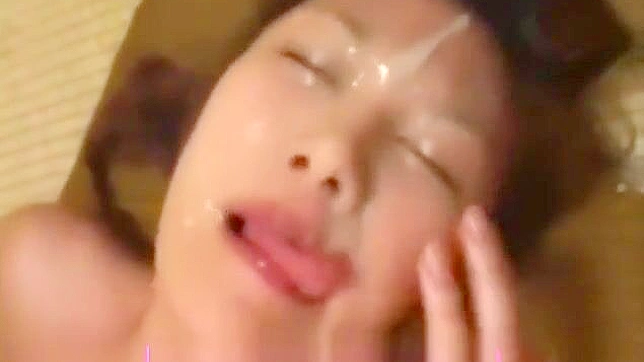 JAV Sensation ~ Alluring Bukkake Queen Swallows Cum like a Champ!