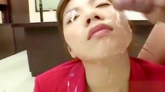 JAV Slut Gets Messy Puny with Bukkake!