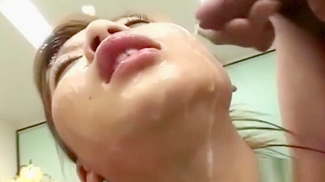 JAV Slut Gets Messy Puny with Bukkake!