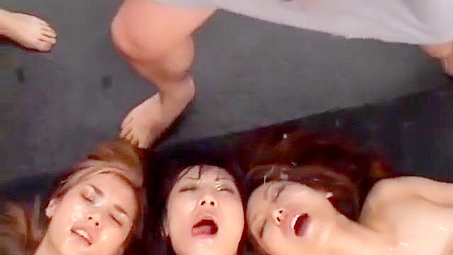 JAV Bukkake Threesome ~ Enjoy the Ultimate Pleasure with Beautiful Women