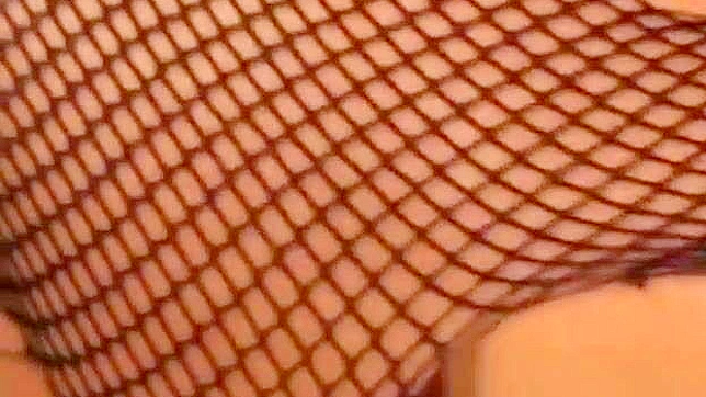 Unleash Your Desires with this Sexy Busty JAV Actress in Fishnet