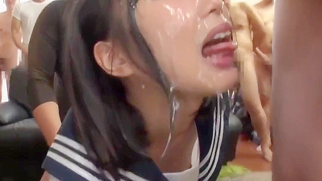 JAV Sensation ~ Adorable Japanese Girl Gets Bukkake Revenge