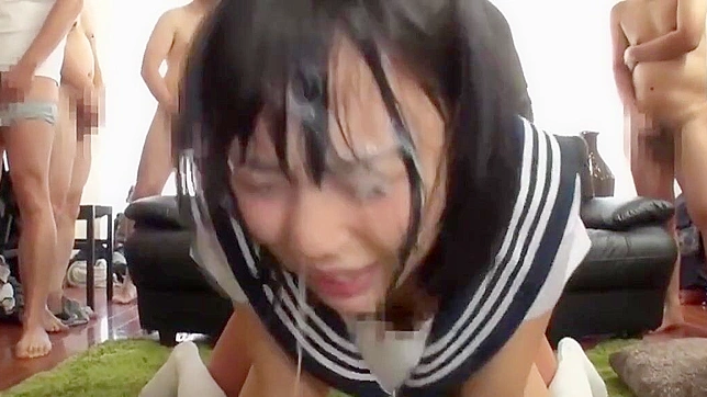 JAV Sensation ~ Adorable Japanese Girl Gets Bukkake Revenge