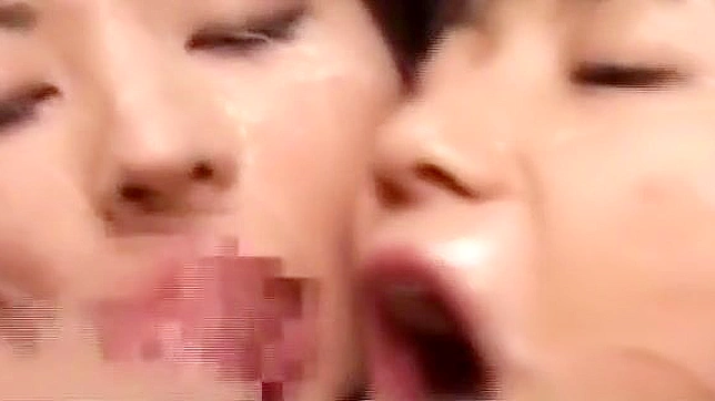 JAV Beauties Get Slimy Facials from Hot Asian Lesbians!