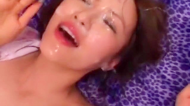 JAV Enchantress Kaera Uehara Gets Drenched in Creamy Bukkake Bath!