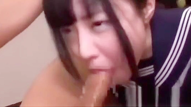 JAV Idol ~ Bound in Uniform Gets Face Fucked and Gets Cock Gagging Bukkake