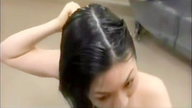 Get Ready for the Ultimate Cumshot - Japanese Beauty Gets Her Hair Brushed with a Massive Load!