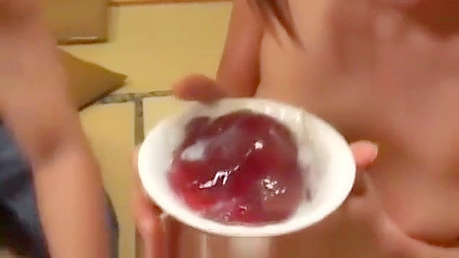 JAV Enchantress Lusciously Loving Pudding with Cum On TopWanted ~ JAV Slut with Cum-topped Pudding SkillsWhat's the Fuss About?