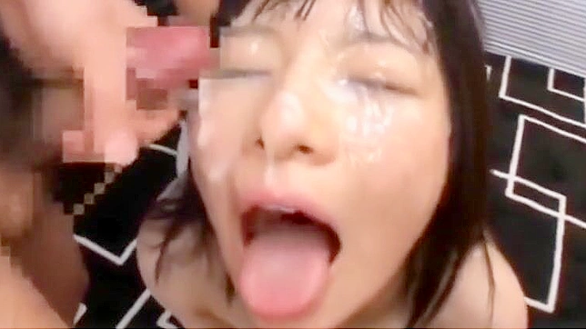 Japanese Beauty Hirosaki Ryouko Gets Wet and Wild with Bukkake!