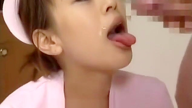 Japanese Beauty's Delightful Bukkake Show ~ Cum in Her Mouth