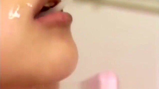 Japanese Beauty's Delightful Bukkake Show ~ Cum in Her Mouth