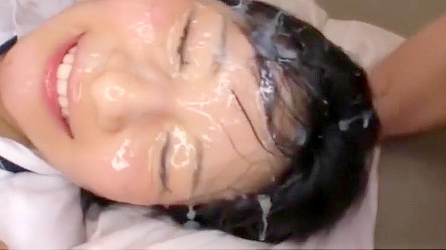 Creamy Climax! JAV Actress Hirosaki Ryouko Takes on the Ultimate Bukkake Challenge