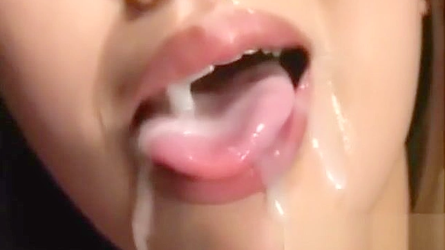 Japanese Beauty Undergoes Bukkake ~ Luscious Slave Devours Cum from Pussy Hair