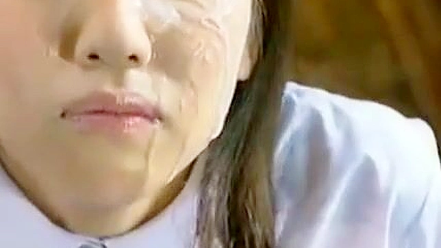 Japanese Beauty Gets Soaked in Creamy Bukkake ~ A Must-Watch JAV Video