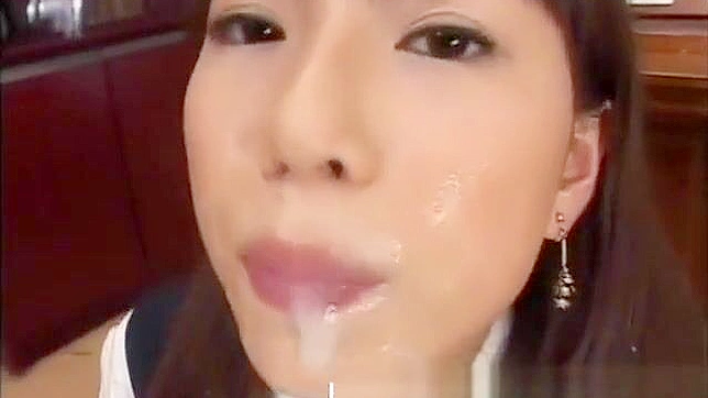 JAV Sensation ~ Luscious Amateur Babe Gets Buckkake and Drinks Cum