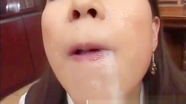 JAV Sensation ~ Luscious Amateur Babe Gets Buckkake and Drinks Cum