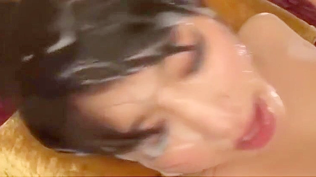 JAV Enchantress Gets Soaked in Wild Bukkake Frenzy!