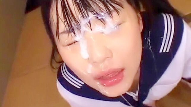 Japanese Beauty Gets Creamed on Her Stunning Face ~ A Must-Watch JAV Scene!