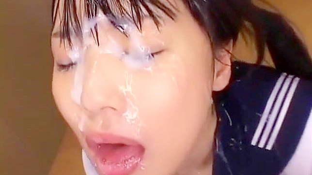 Japanese Beauty Gets Creamed on Her Stunning Face ~ A Must-Watch JAV Scene!