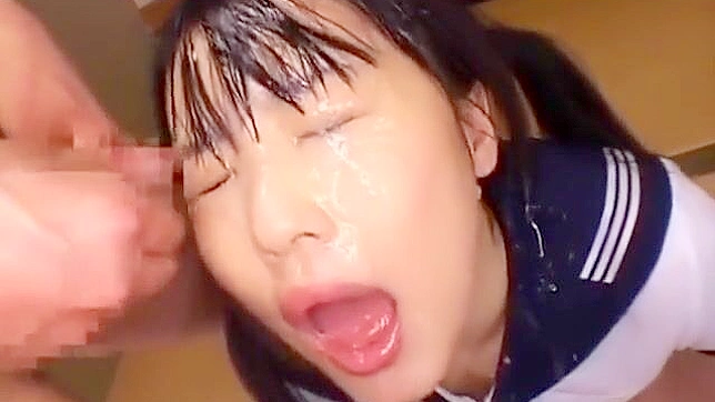 Japanese Beauty Gets Creamed on Her Stunning Face ~ A Must-Watch JAV Scene!