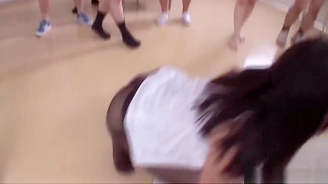 Luscious Japanese sweetheart gets wild in a steamy gang bang scene