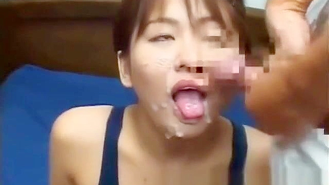 JAV cutie gets doused in bukkake during group sex romp! - See the hottest Asian babe in a swimsuit get wet and wild with a group of guys!