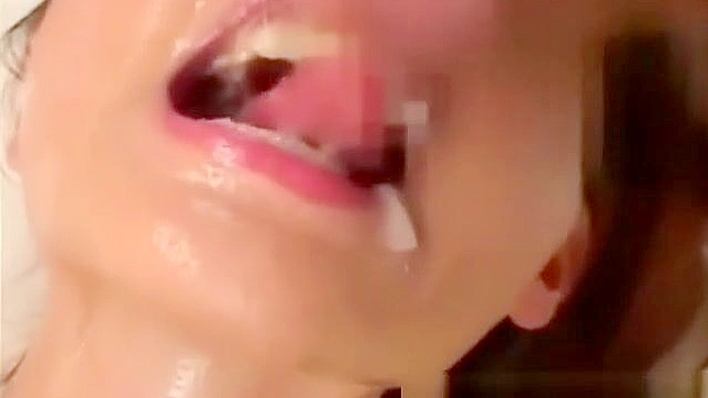 JAV Slut Drenched in Cum ~ Irresistible Asian Beauty in an Alluring Bukkake Show!