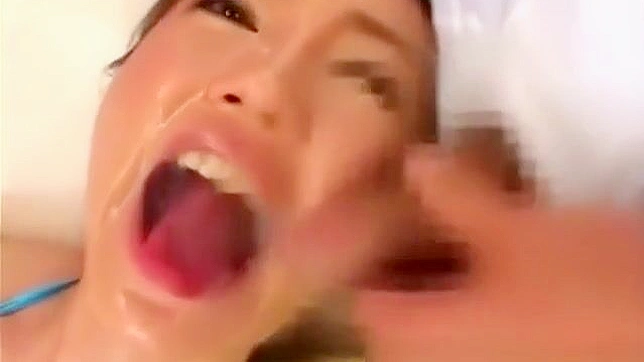 JAV Slut Drenched in Cum ~ Irresistible Asian Beauty in an Alluring Bukkake Show!