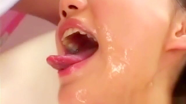 JAV Slut Drenched in Cum ~ Irresistible Asian Beauty in an Alluring Bukkake Show!